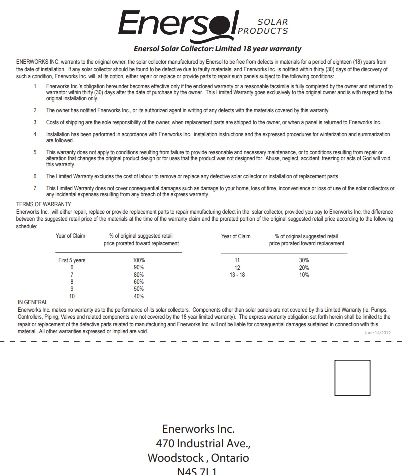 ﻿Enersol Solar Collector
